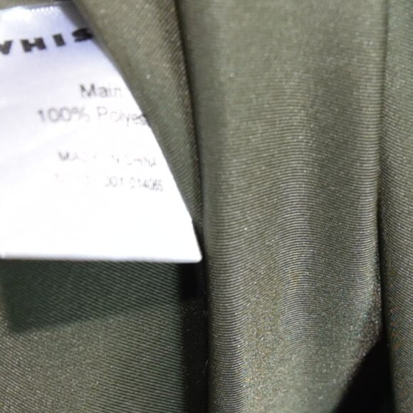 Whistles Olive Green Parka Coat M Hooded Utility Zip Pockets Minimalist Gorpcore - Picture 10 of 11